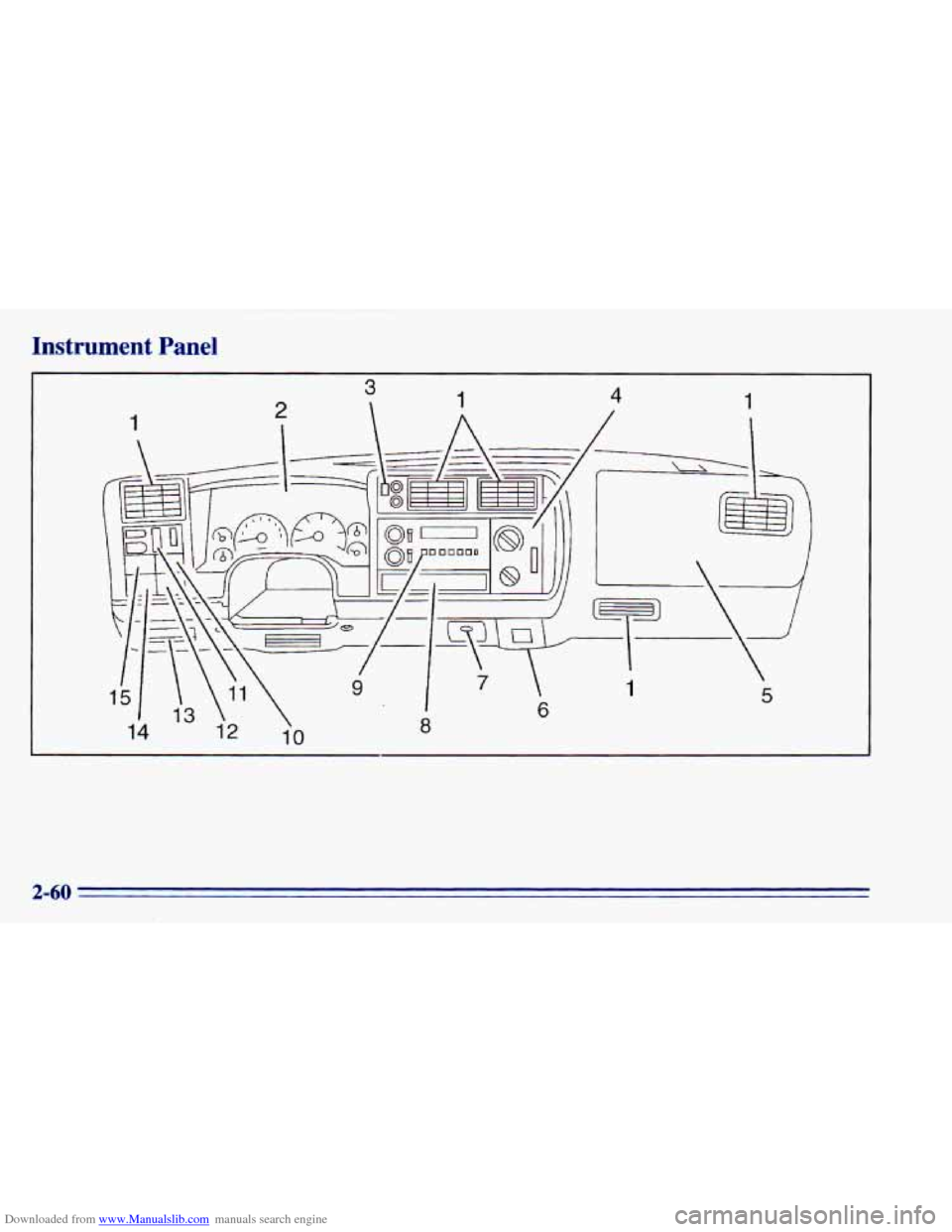 CHEVROLET BLAZER 1996 2.G Owners Manual Downloaded from www.Manualslib.com manuals search engine Instrument Panel
2-60 CHEVROLET BLAZER 1996 2.G Owners Manual Downloaded from www.Manualslib.com manuals search engine Instrument Panel
2-60