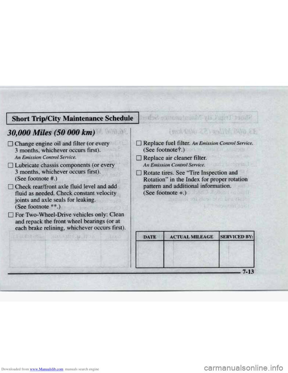 CHEVROLET BLAZER 1997 2.G Owners Manual Downloaded from www.Manualslib.com manuals search engine   