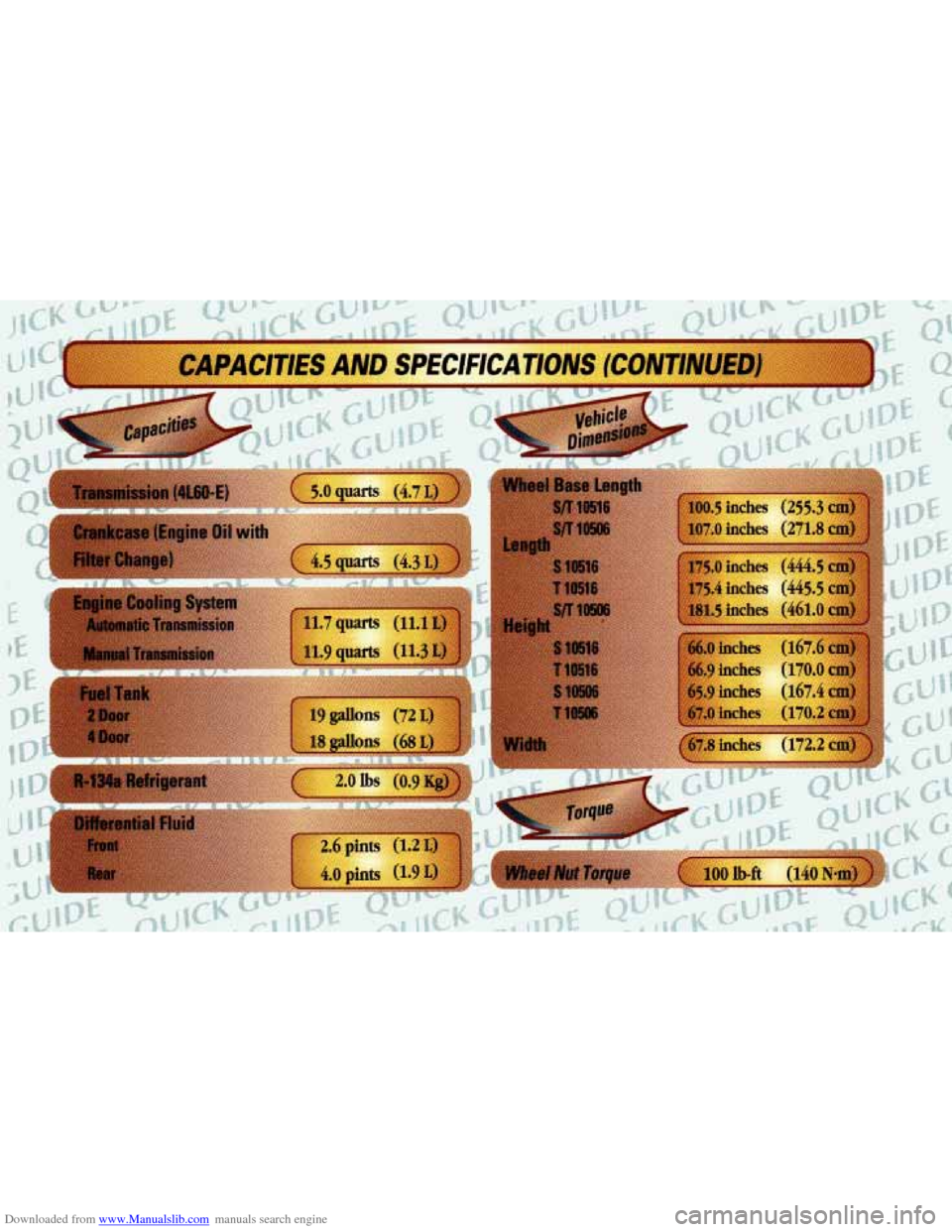 CHEVROLET BLAZER 1998 2.G Owners Manual Downloaded from www.Manualslib.com manuals search engine CHEVROLET BLAZER 1998 2.G Owners Manual Downloaded from www.Manualslib.com manuals search engine