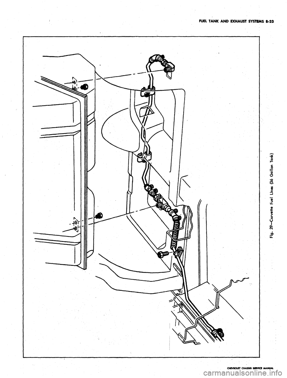 CHEVROLET CAMARO 1967 1.G Chassis Workshop Manual
FUEL TANK AND EXHAUST SYSTEMS 8-23
CHEVROLET CHASSIS
saevia CHEVROLET CAMARO 1967 1.G Chassis Workshop Manual
FUEL TANK AND EXHAUST SYSTEMS 8-23
CHEVROLET CHASSIS
saevia