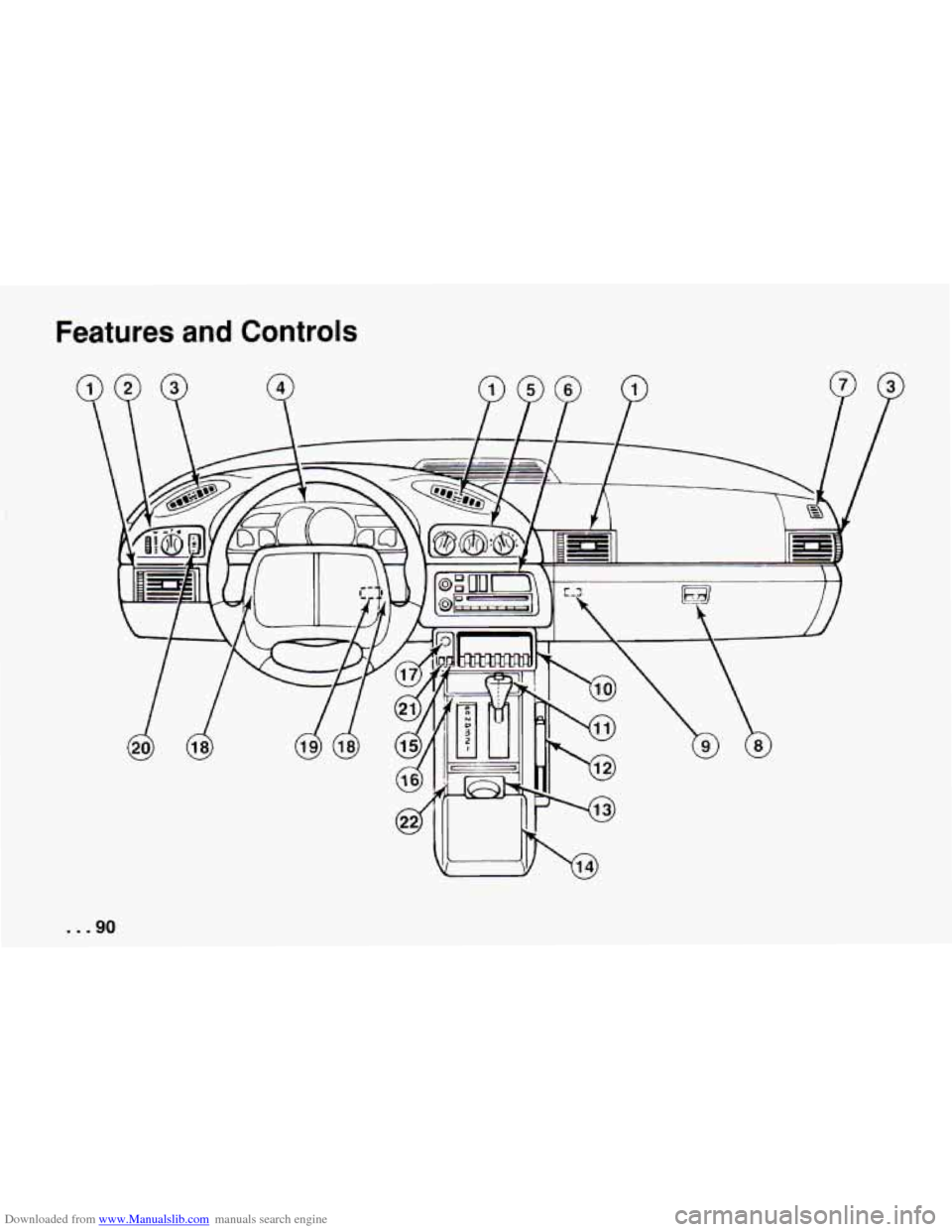 CHEVROLET CAMARO 1994 4.G Owners Manual Downloaded from www.Manualslib.com manuals search engine Features and Controls
... 90 CHEVROLET CAMARO 1994 4.G Owners Manual Downloaded from www.Manualslib.com manuals search engine Features and Controls
... 90