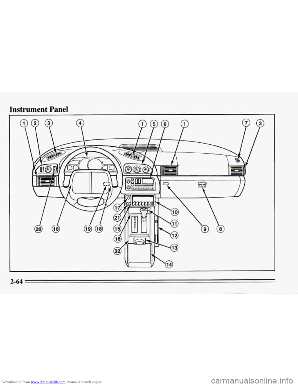 CHEVROLET CAMARO 1995 4.G Owners Manual Downloaded from www.Manualslib.com manuals search engine Instrument Panel
P
2-64 CHEVROLET CAMARO 1995 4.G Owners Manual Downloaded from www.Manualslib.com manuals search engine Instrument Panel
P
2-64