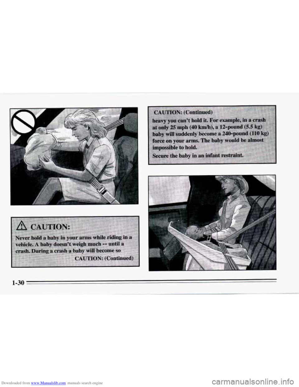 CHEVROLET CAMARO 1995 4.G Owners Guide Downloaded from www.Manualslib.com manuals search engine - 
1-30   