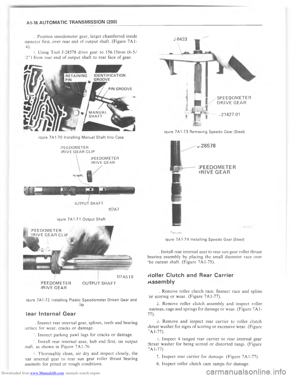 CHEVROLET CAMARO 1980 2.G Workshop Manual Downloaded from www.Manualslib.com manuals search engine AE 	 	 	  CA   		               	 	 

;
>
A
!$7\)
&

!$