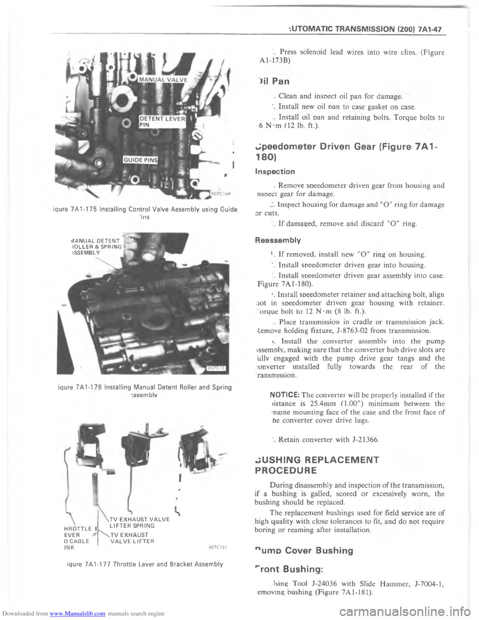CHEVROLET CAMARO 1980 2.G Workshop Manual Downloaded from www.Manualslib.com manuals search engine 	 	 	  C A?A8 )                  	        	   
	
7

A !$7
A