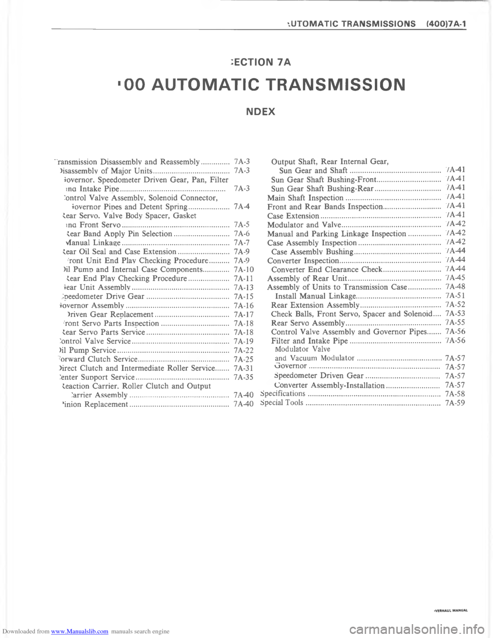 CHEVROLET CAMARO 1980 2.G Workshop Manual Downloaded from www.Manualslib.com manuals search engine   	    	   	             ?    A    	    A 
?


/

1


 
1

\)


\)

+

\)