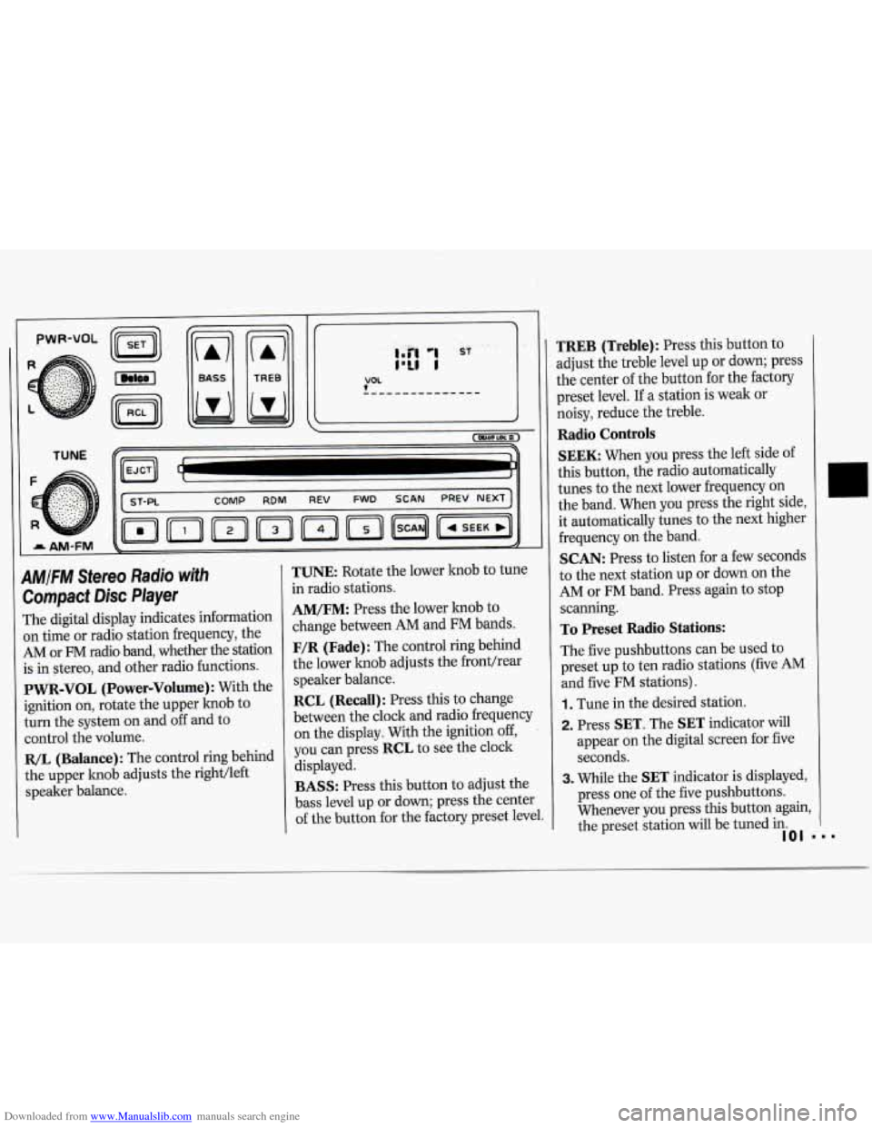 CHEVROLET CAVALIER 1994 1.G Owners Manual Downloaded from www.Manualslib.com manuals search engine CHEVROLET CAVALIER 1994 1.G Owners Manual Downloaded from www.Manualslib.com manuals search engine