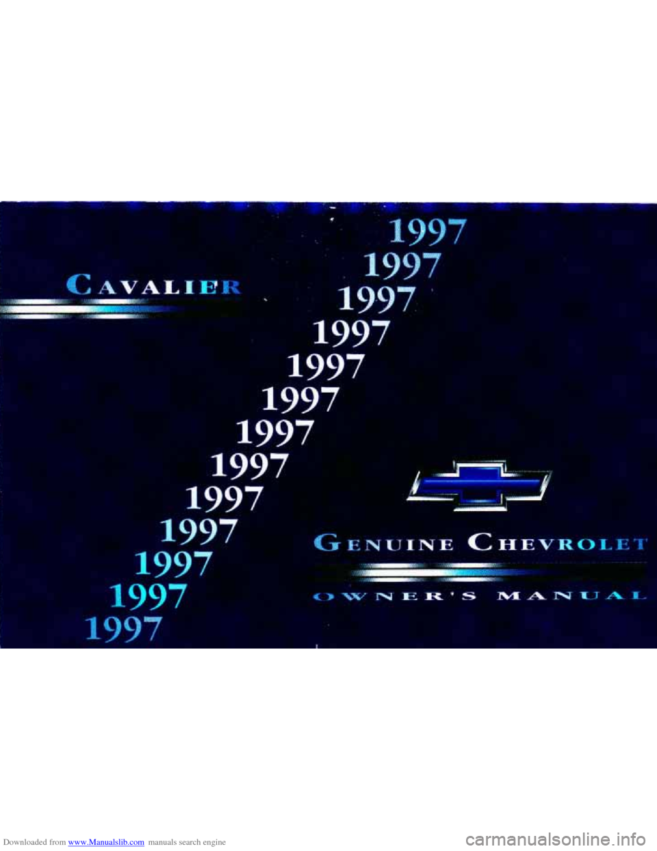 CHEVROLET CAVALIER 1997 3.G Owners Manual 