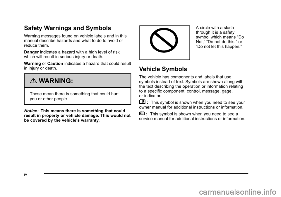 CHEVROLET COBALT 2010 1.G Owners Manual 