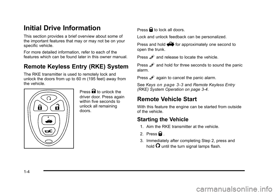 CHEVROLET COBALT 2010 1.G Owners Manual 