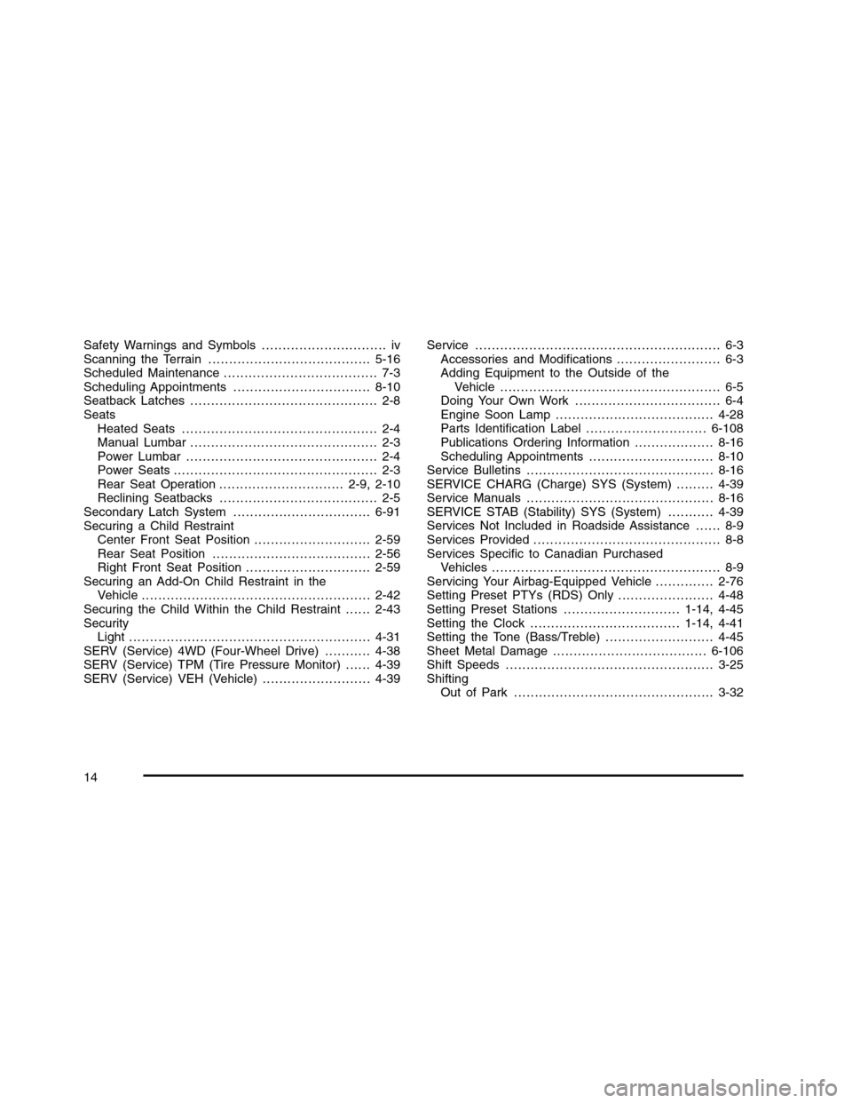 CHEVROLET COLORADO 2010 1.G Owners Manual 