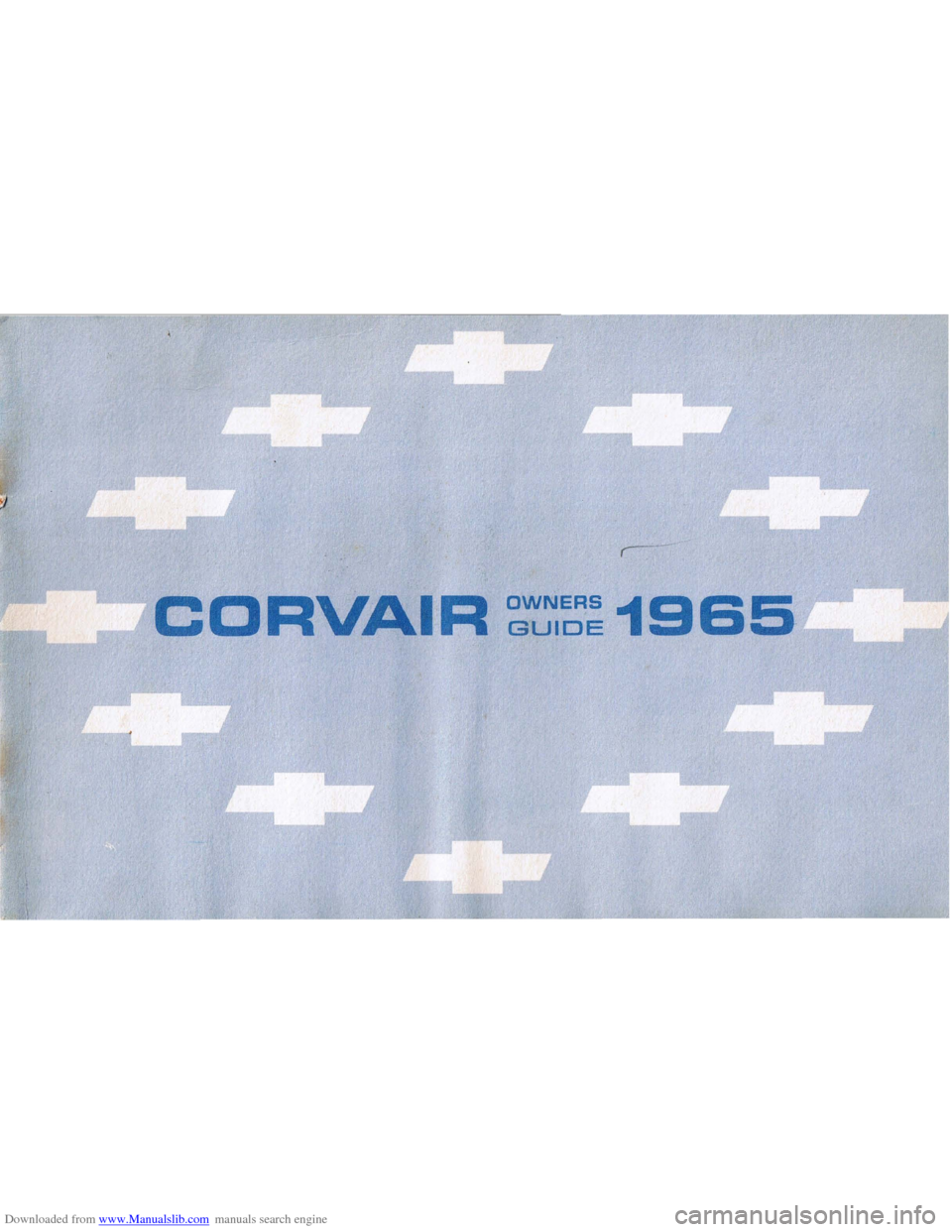 CHEVROLET CORVAIR 1965 2.G Owners Manual 
