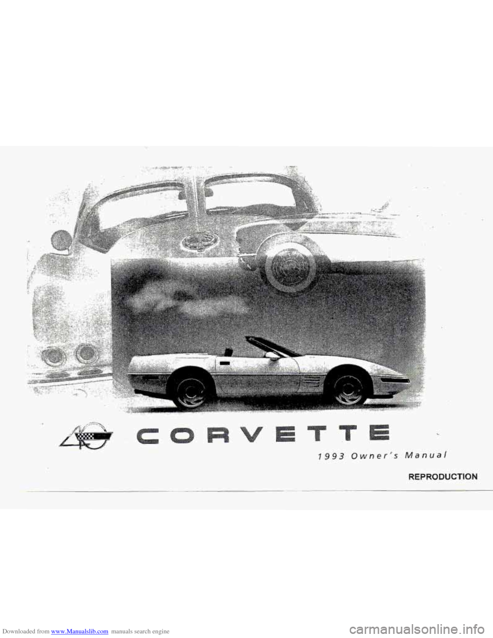 CHEVROLET CORVETTE 1993 4.G Owners Manual 