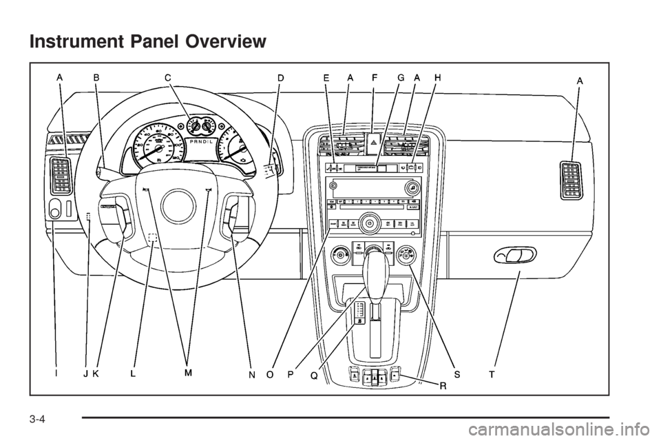 CHEVROLET EQUINOX 2009 1.G Owners Manual Instrument Panel Overview
3-4 