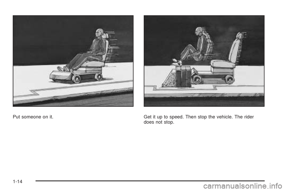 CHEVROLET EQUINOX 2009 1.G User Guide Put someone on it. Get it up to speed. Then stop the vehicle. The rider
does not stop.
1-14 