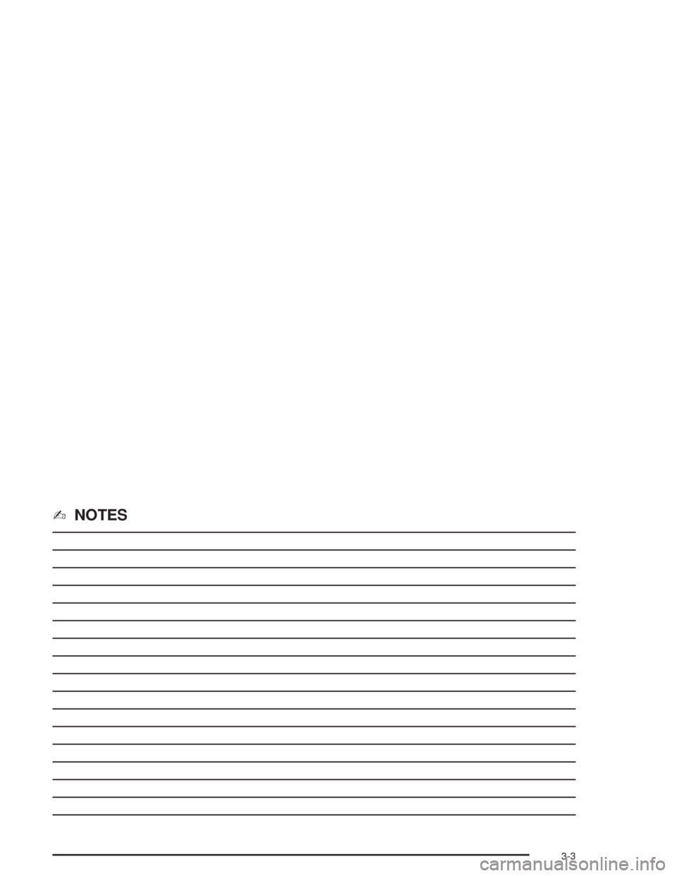 CHEVROLET EXPRESS CARGO VAN 2004 1.G Owners Manual ✍NOTES
3-3 