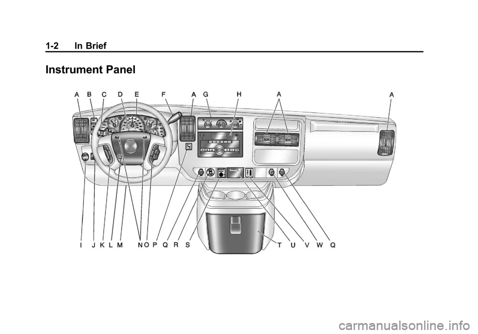 CHEVROLET EXPRESS CARGO VAN 2012 1.G Owners Manual Black plate (2,1)Chevrolet Express Owner Manual - 2012
1-2 In Brief
Instrument Panel 