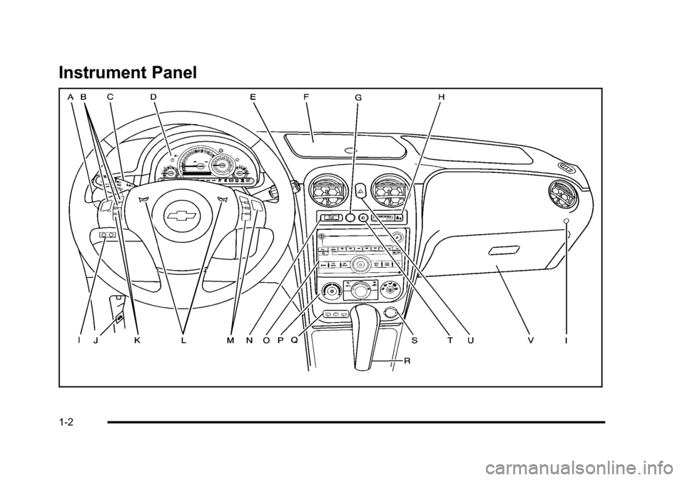 CHEVROLET HHR 2010 1.G Owners Manual Instrument Panel
1-2 CHEVROLET HHR 2010 1.G Owners Manual Instrument Panel
1-2
