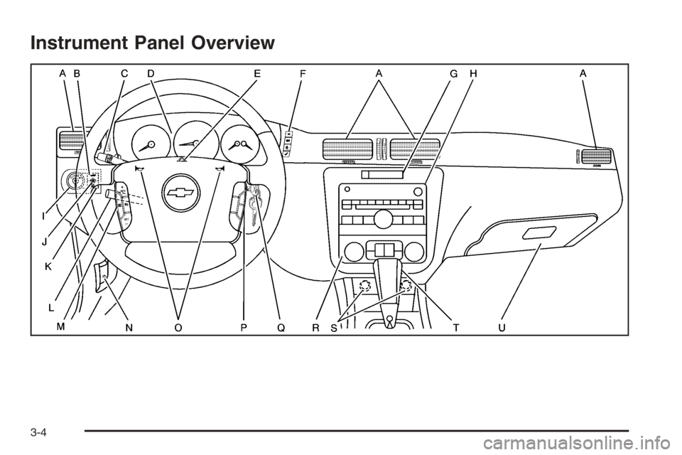 CHEVROLET IMPALA 2006 9.G Owners Manual Instrument Panel Overview
3-4 