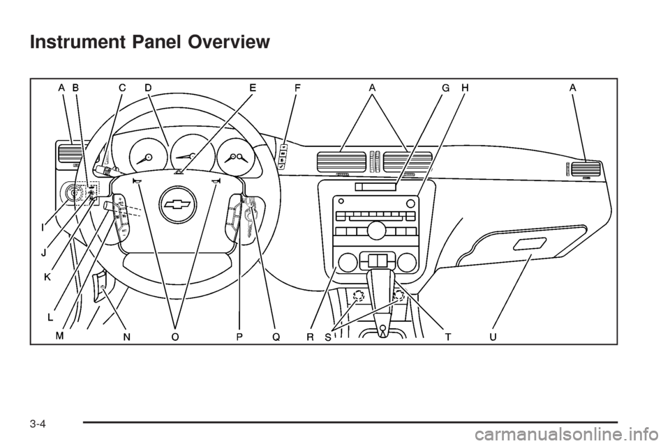 CHEVROLET IMPALA 2008 9.G Owners Manual Instrument Panel Overview
3-4 