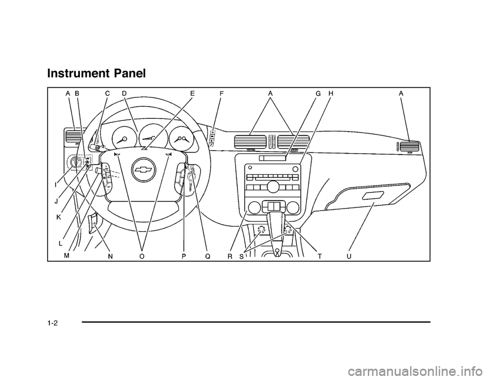 CHEVROLET IMPALA 2010 9.G Owners Manual Instrument Panel1-2 