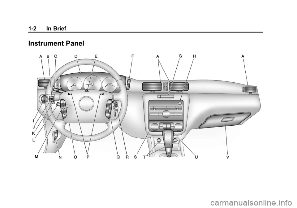 CHEVROLET IMPALA 2011 9.G Owners Manual Black plate (2,1)Chevrolet Impala Owner Manual - 2011
1-2 In Brief
Instrument Panel 