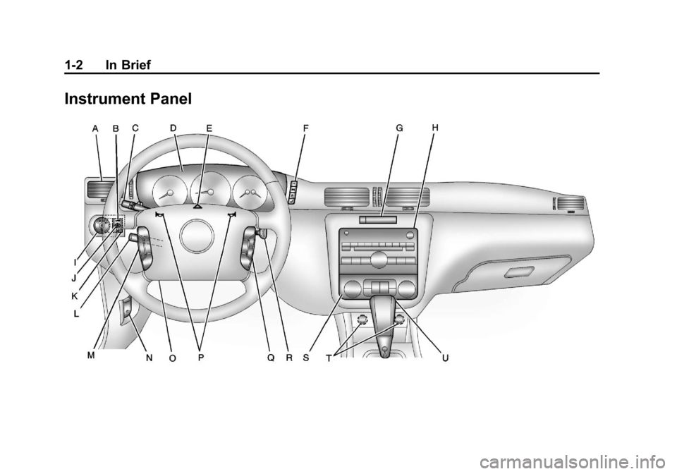 CHEVROLET IMPALA 2013 9.G Owners Manual Black plate (2,1)Chevrolet Impala Owner Manual - 2013 - crc - 8/27/12
1-2 In Brief
Instrument Panel 