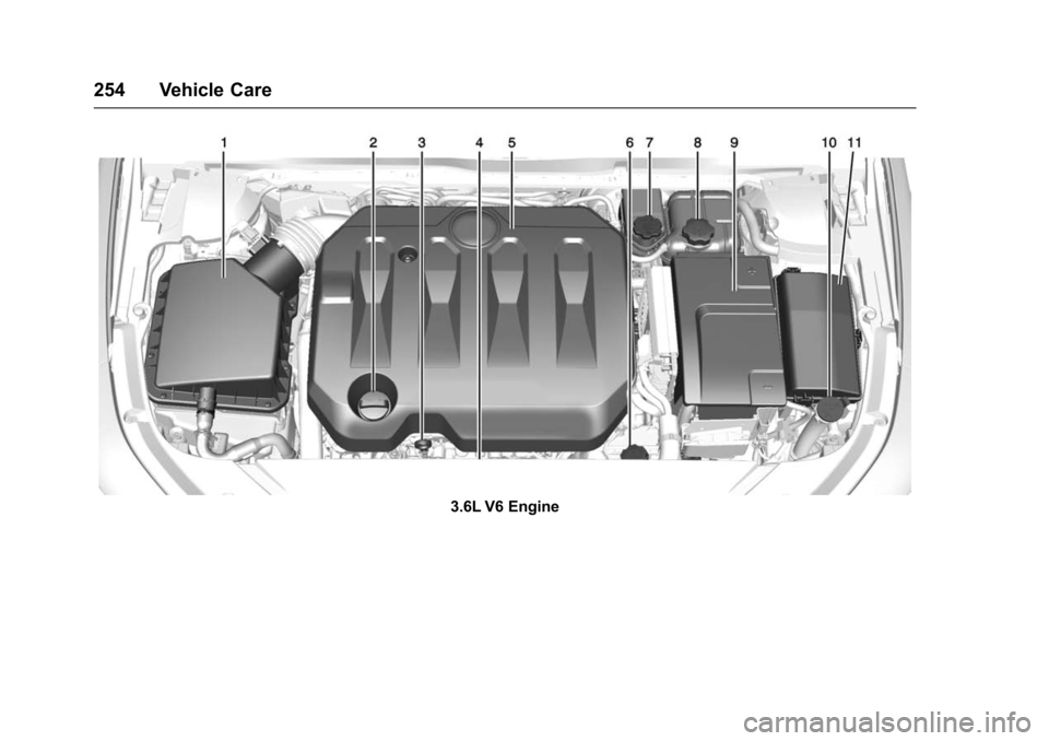 CHEVROLET IMPALA 2016 10.G Owners Manual Chevrolet Impala Owner Manual (GMNA-Localizing-U.S/Canada-9086448) -
2016 - CRC - 5/20/15
254 Vehicle Care
3.6L V6 Engine 