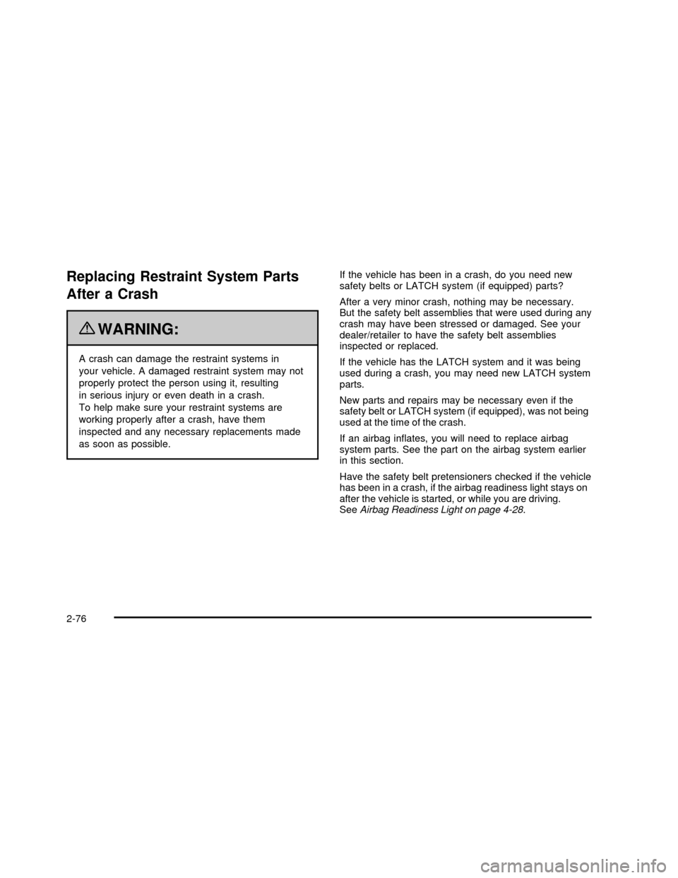 CHEVROLET MALIBU 2010 7.G Owners Manual 