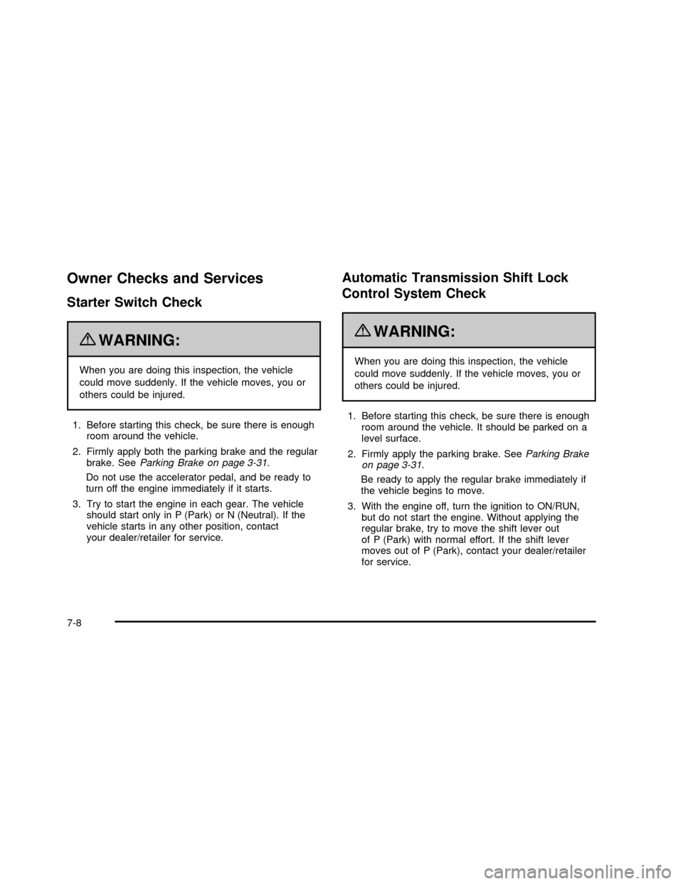 CHEVROLET MALIBU 2010 7.G Owners Manual 