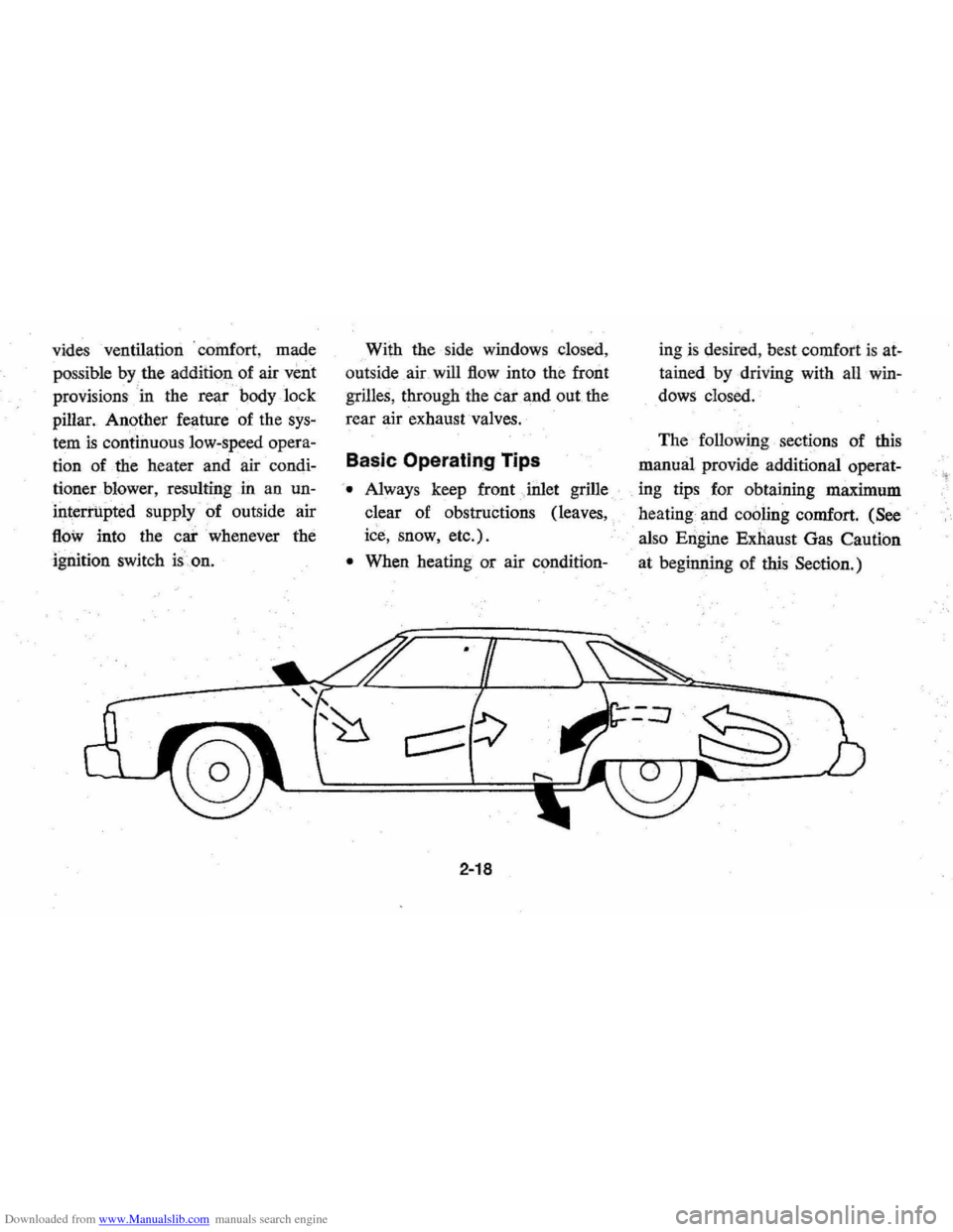 CHEVROLET MONTE CARLO 1976 2.G Owners Guide Downloaded from www.Manualslib.com manuals search engine vides ventilation  . coillfort , made 
possible 
by the additionaf air veilt 
provisions  in the  rear 1:>ody lock 
pillar.  Another  feature 