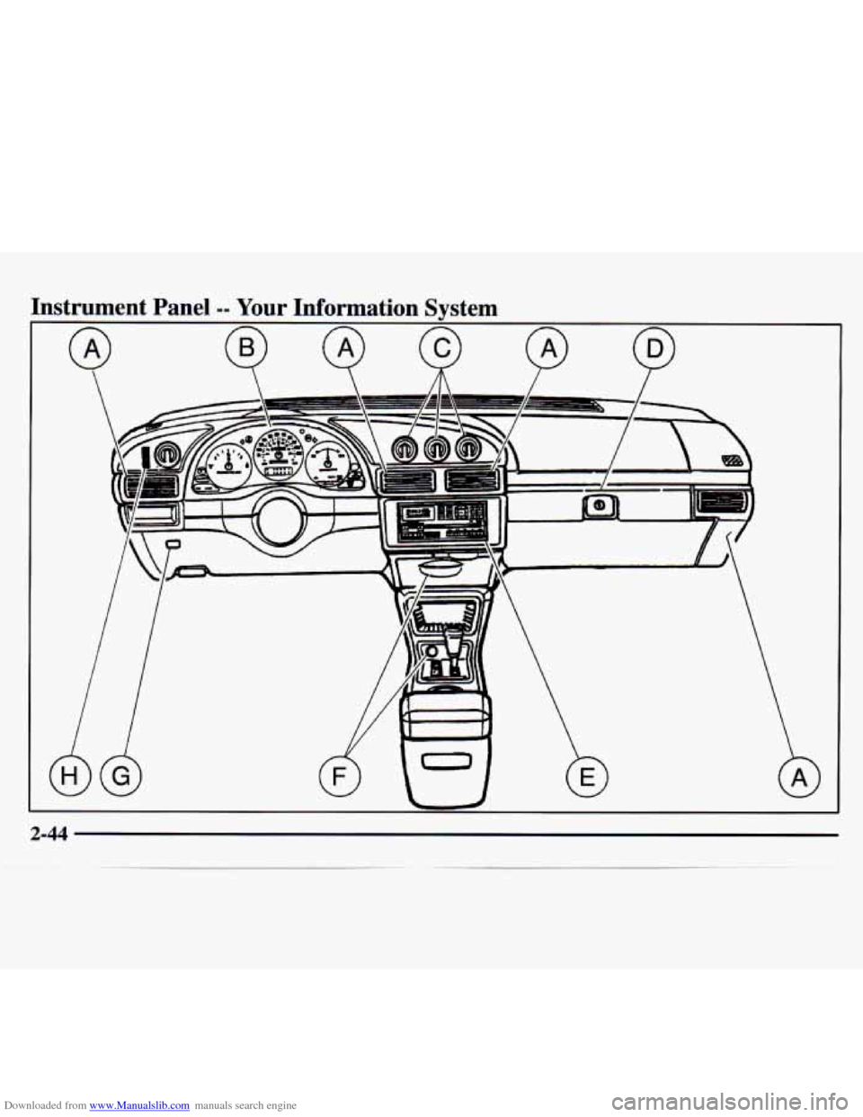 CHEVROLET MONTE CARLO 1997 5.G Owners Manual Downloaded from www.Manualslib.com manuals search engine Instrument Panel -- Your Information System Y CHEVROLET MONTE CARLO 1997 5.G Owners Manual Downloaded from www.Manualslib.com manuals search engine Instrument Panel -- Your Information System Y