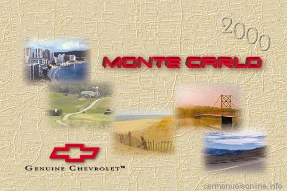 CHEVROLET MONTE CARLO 2000 6.G Owners Manual 