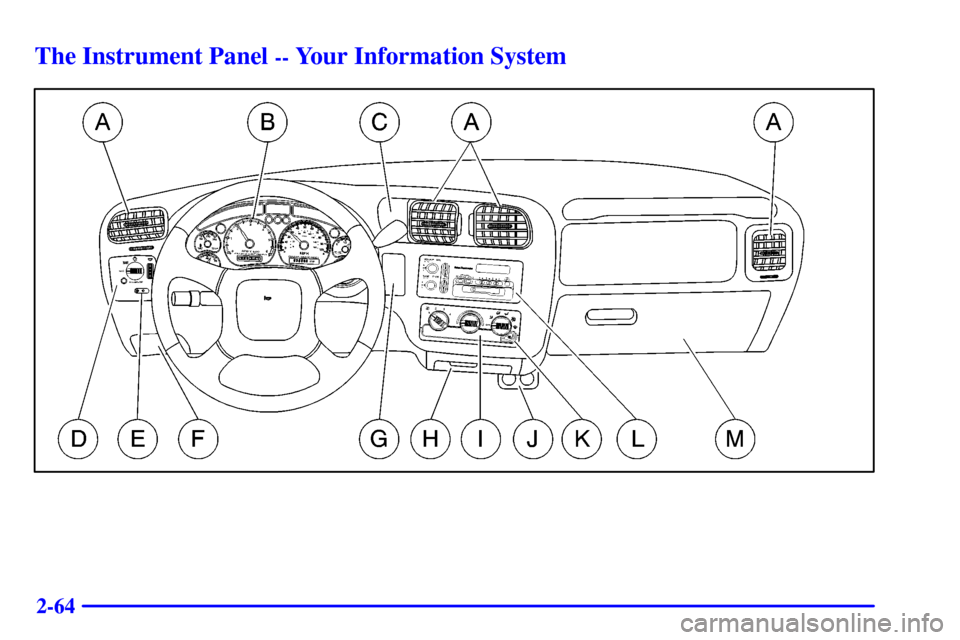 CHEVROLET S10 2002 2.G Owners Manual 2-64
The Instrument Panel -- Your Information System CHEVROLET S10 2002 2.G Owners Manual 2-64
The Instrument Panel -- Your Information System