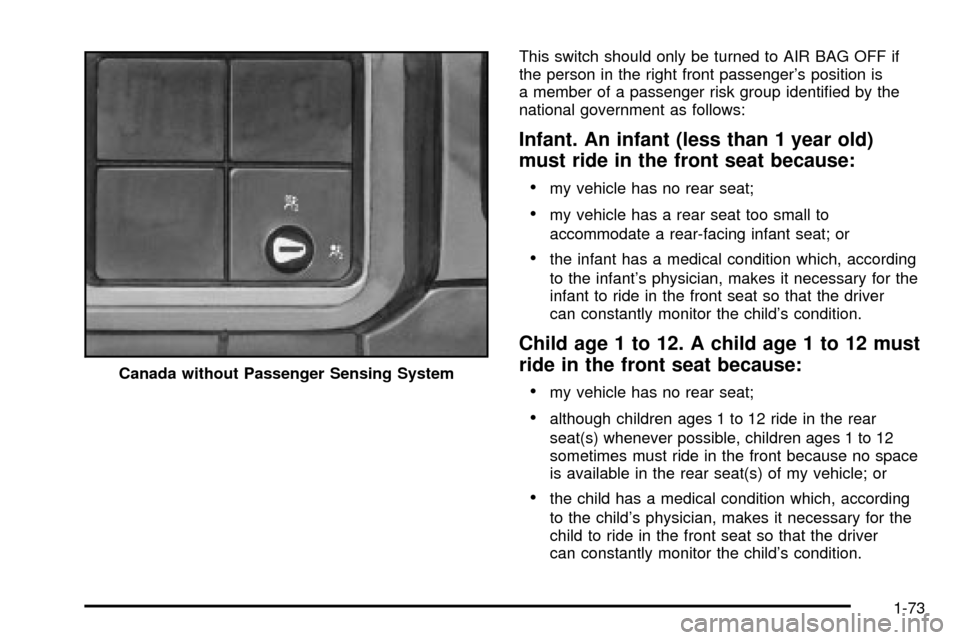 CHEVROLET SILVERADO 2003 1.G Manual PDF This switch should only be turned to AIR BAG OFF if
the person in the right front passengers position is
a member of a passenger risk group identi®ed by the
national government as follows:
Infant. A CHEVROLET SILVERADO 2003 1.G Manual PDF This switch should only be turned to AIR BAG OFF if
the person in the right front passengers position is
a member of a passenger risk group identi®ed by the
national government as follows:
Infant. A