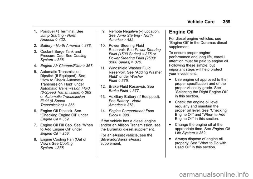 CHEVROLET SILVERADO 2017 3.G Owners Manual CHEVROLET SILVERADO 2017 3.G Owners Manual, Page 360