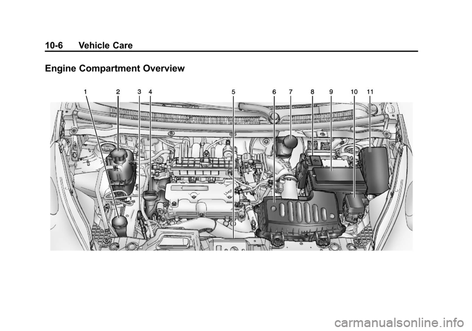 CHEVROLET SPARK 2013 3.G Owners Manual Black plate (6,1)Chevrolet Spark Owner Manual - 2013 - crc - 9/11/12
10-6 Vehicle Care
Engine Compartment Overview 