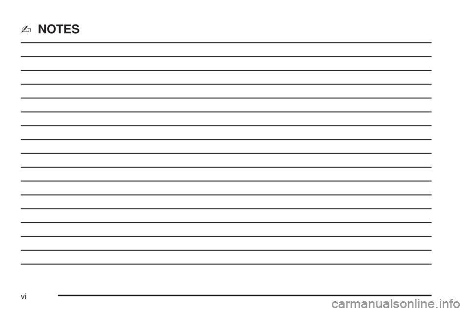 CHEVROLET SSR 2005 1.G Owners Manual ✍NOTES
vi 