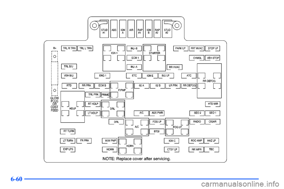 CHEVROLET SUBURBAN 2000 9.G Owners Manual 6-60 CHEVROLET SUBURBAN 2000 9.G Owners Manual 6-60