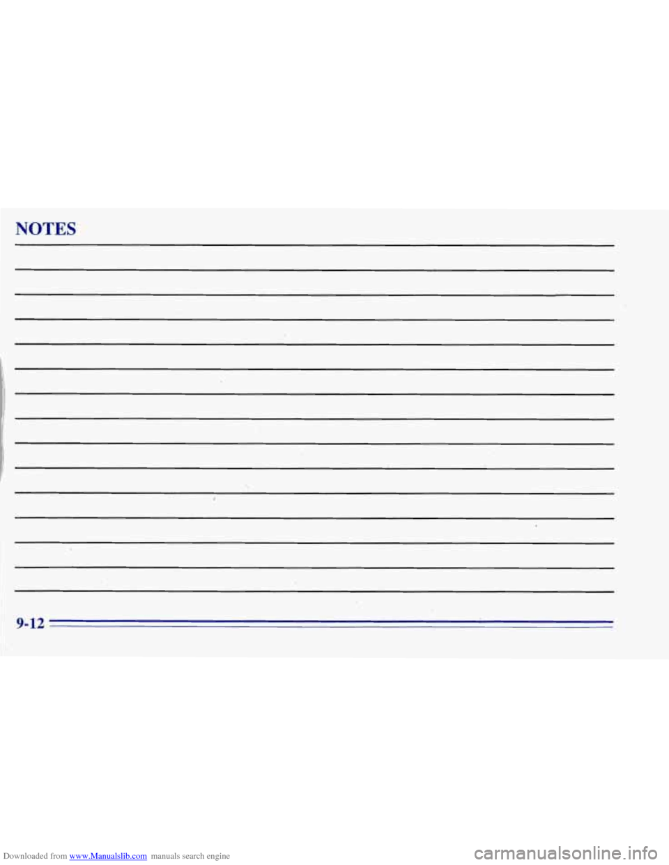 CHEVROLET TAHOE 1996 1.G Owners Manual Downloaded from www.Manualslib.com manuals search engine NOTES
I
9-12 CHEVROLET TAHOE 1996 1.G Owners Manual Downloaded from www.Manualslib.com manuals search engine NOTES
I
9-12