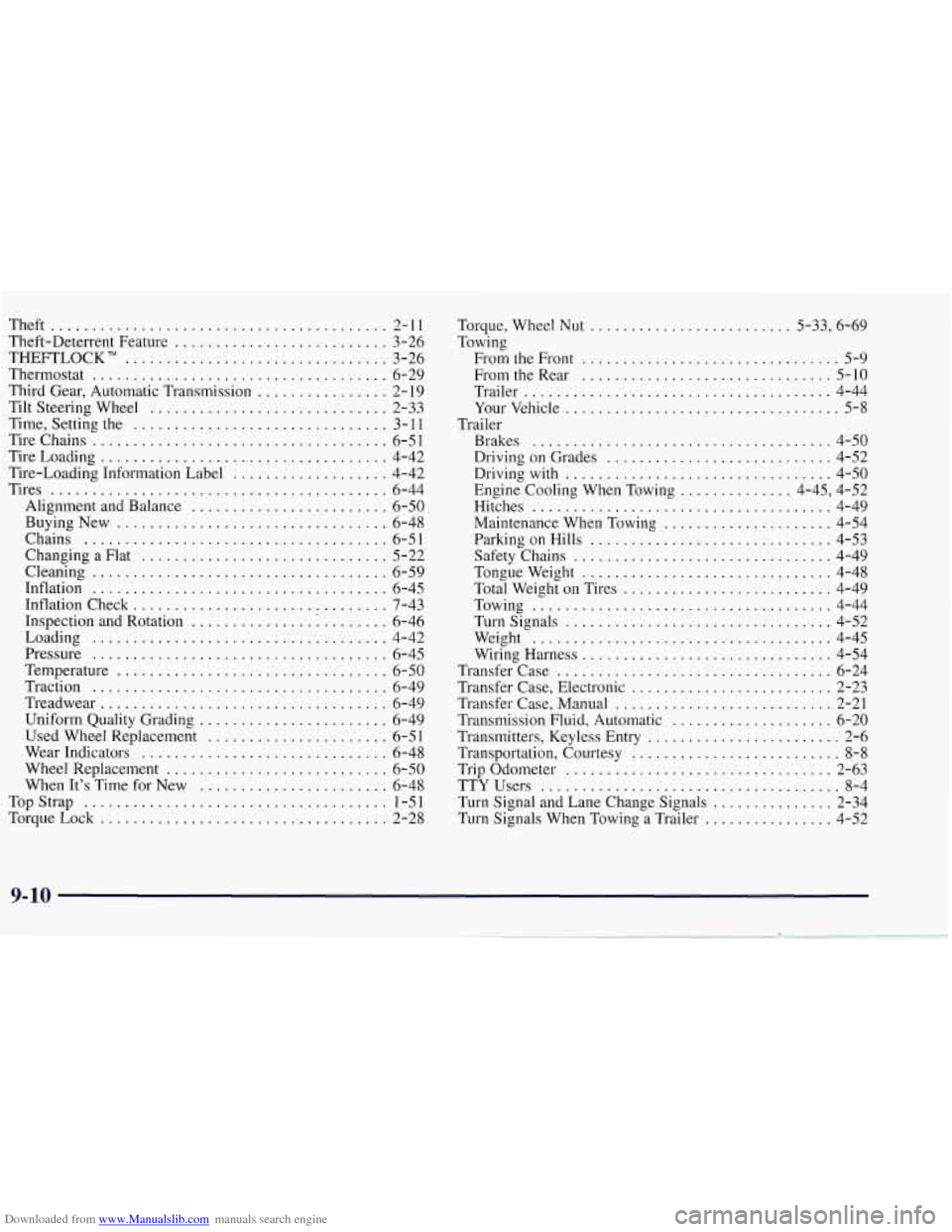 CHEVROLET TAHOE 1997 1.G Owners Manual Downloaded from www.Manualslib.com manuals search engine Theft ................... ... 2-11
Theft-Deterrent Feature ...... ... ...... 3-26
THEFTLOCK
........................ ... 3-26
Thermostat
CHEVROLET TAHOE 1997 1.G Owners Manual Downloaded from www.Manualslib.com manuals search engine Theft ................... ... 2-11
Theft-Deterrent Feature ...... ... ...... 3-26
THEFTLOCK
........................ ... 3-26
Thermostat