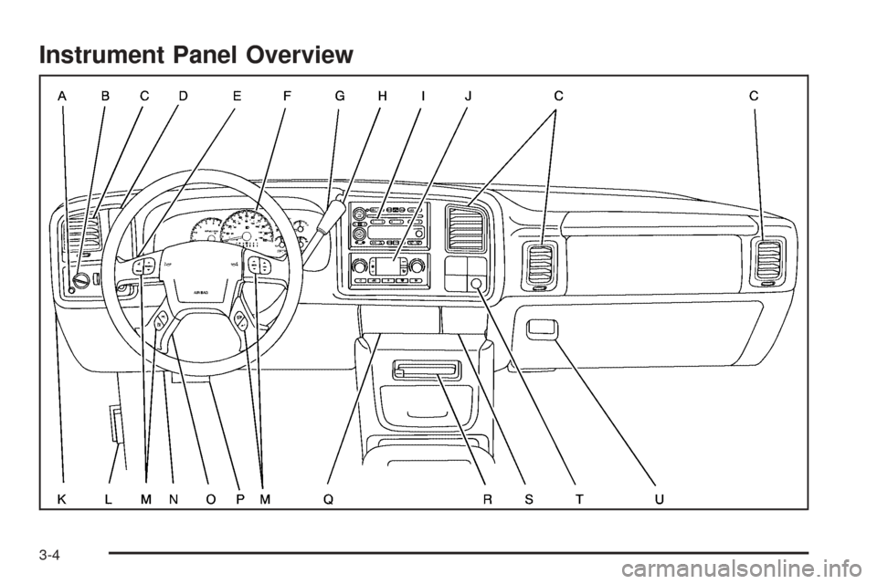 CHEVROLET TAHOE 2005 2.G Owners Manual Instrument Panel Overview
3-4 
