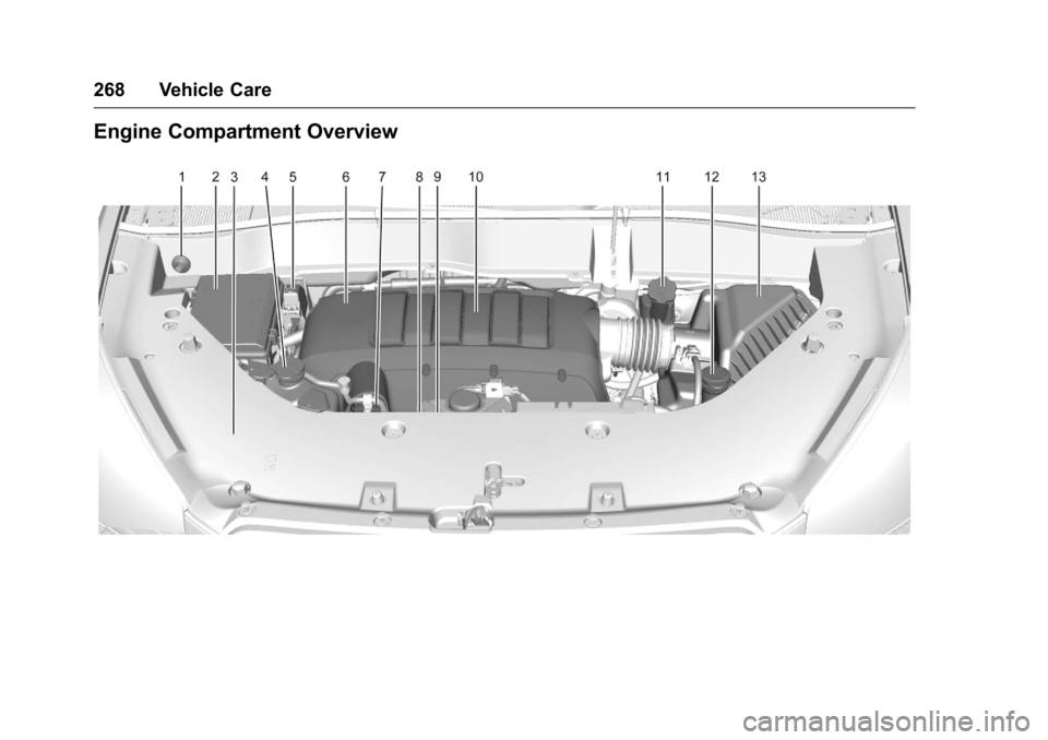 CHEVROLET TRAVERSE 2016 1.G Owners Manual Chevrolet Traverse Owner Manual (GMNA-Localizing-U.S./Canada/Mexico-
9159264) - 2016 - crc - 8/17/15
268 Vehicle Care
Engine Compartment Overview CHEVROLET TRAVERSE 2016 1.G Owners Manual Chevrolet Traverse Owner Manual (GMNA-Localizing-U.S./Canada/Mexico-
9159264) - 2016 - crc - 8/17/15
268 Vehicle Care
Engine Compartment Overview
