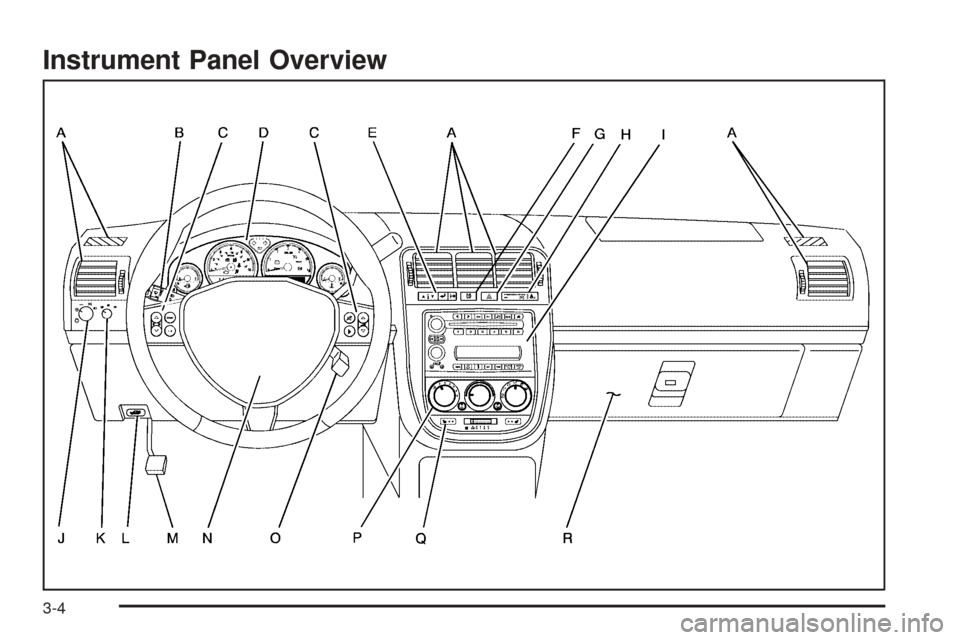 CHEVROLET UPLANDER 2005 1.G Owners Manual Instrument Panel Overview
3-4 CHEVROLET UPLANDER 2005 1.G Owners Manual Instrument Panel Overview
3-4