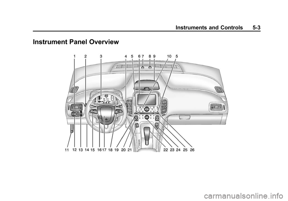 CHEVROLET VOLT 2014 1.G Owners Manual (3,1)Chevrolet VOLT Owner Manual (GMNA-Localizing-U.S./Canada-6014139) -
2014 - CRC - 9/16/13
Instruments and Controls 5-3
Instrument Panel Overview CHEVROLET VOLT 2014 1.G Owners Manual (3,1)Chevrolet VOLT Owner Manual (GMNA-Localizing-U.S./Canada-6014139) -
2014 - CRC - 9/16/13
Instruments and Controls 5-3
Instrument Panel Overview
