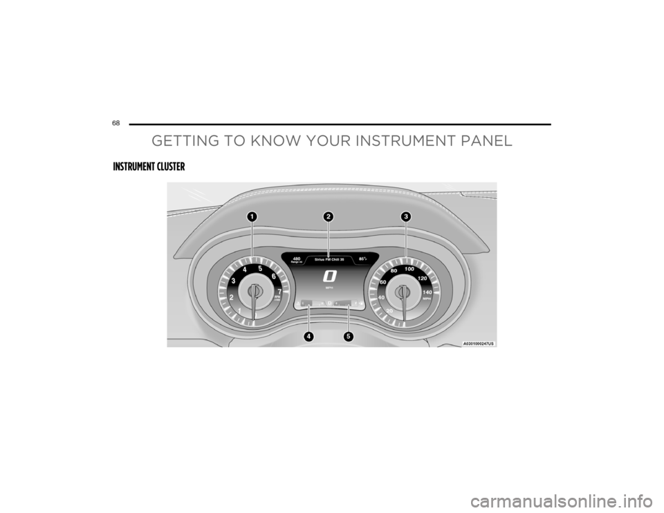 CHRYSLER 300 2022 Owners Manual
68
GETTING TO KNOW YOUR INSTRUMENT PANEL
INSTRUMENT CLUSTER
22_LX_OM_EN_USC_t.book Page 68 CHRYSLER 300 2022 Owners Manual
68
GETTING TO KNOW YOUR INSTRUMENT PANEL
INSTRUMENT CLUSTER
22_LX_OM_EN_USC_t.book Page 68