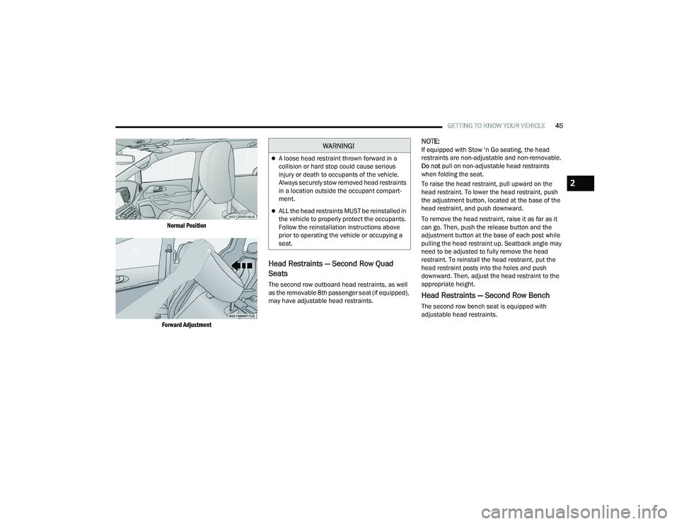 chrysler voyager headrest adjustment