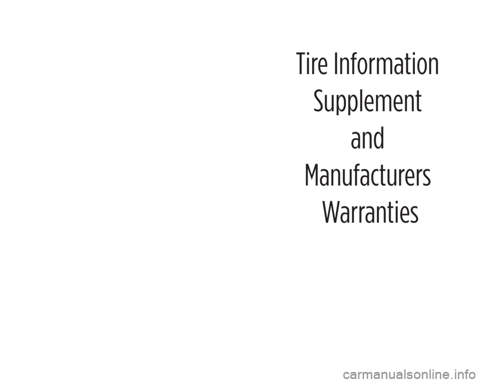CHRYSLER 300 2019  Vehicle Warranty Tire InformationSupplement and
Manufacturers  Warranties
19TIRE-026-AA 