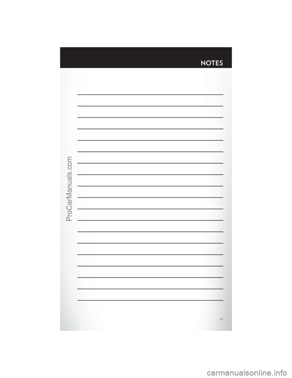 CHRYSLER 300 S 2012  Owners Manual NOTES
111
ProCarManuals.com 