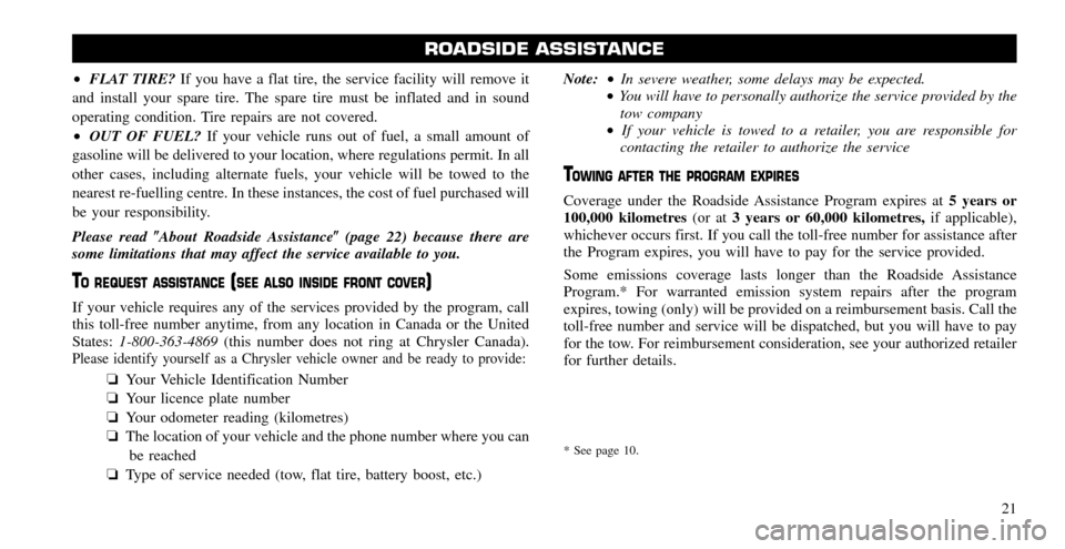CHRYSLER 200 2011 1.G Warranty Booklet CHRYSLER 200 2011 1.G Warranty Booklet